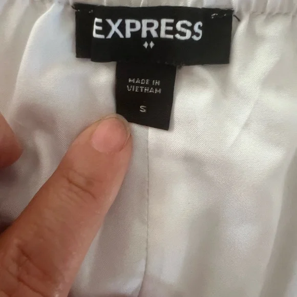 Express White Eyelet Mini Dress - Picture 7 of 9